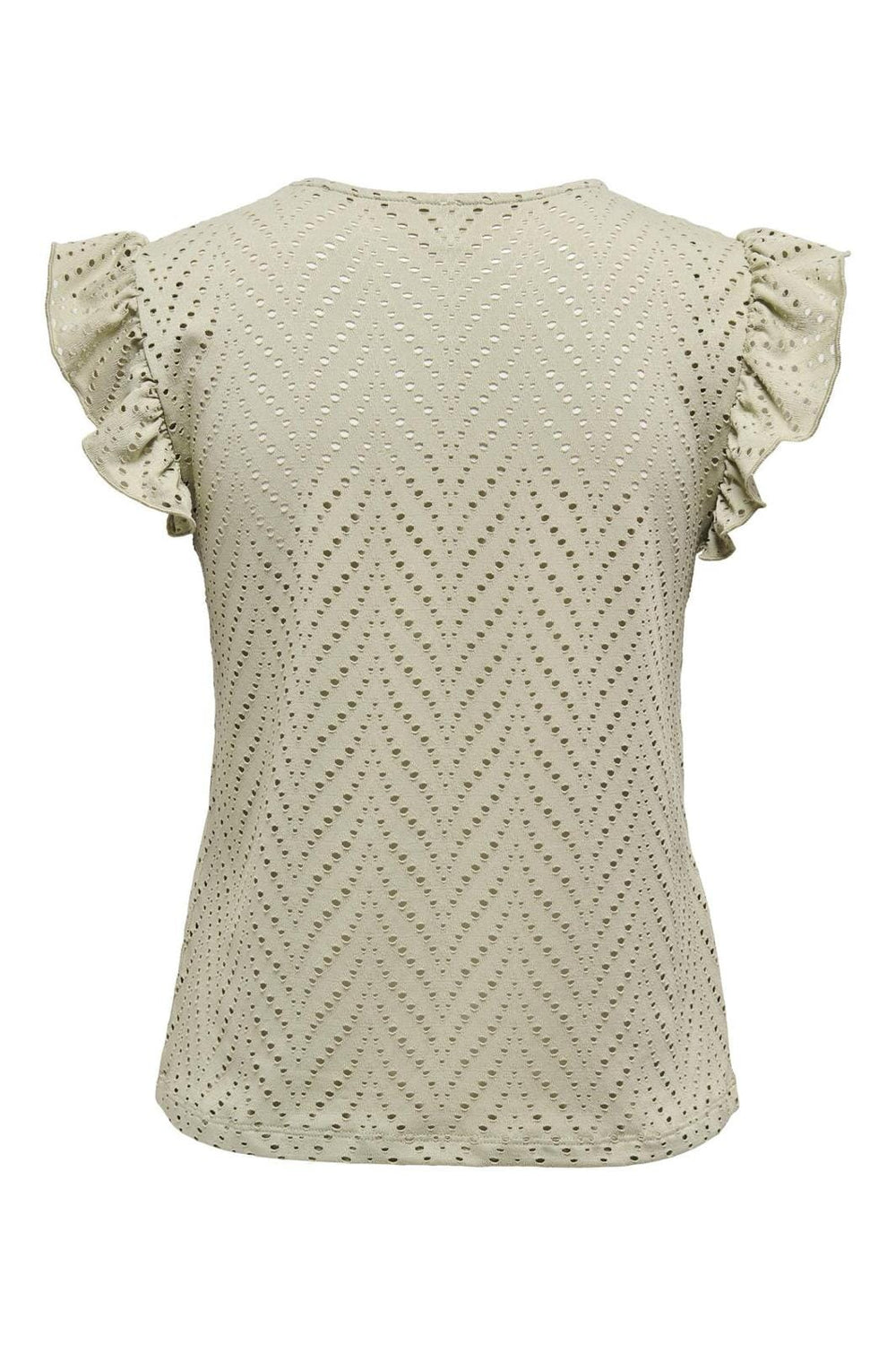 Only - Onlsmilla S/L V-Neck Frill Top - 4766346 Elm Boho