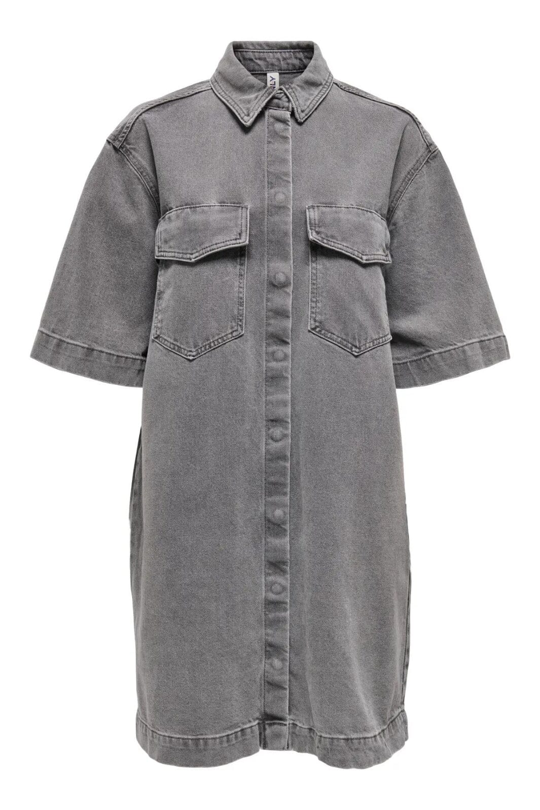Only - Onlsophie S/S Oversize Dress Sik 15327766 - 4730992 - Medium Grey Denim