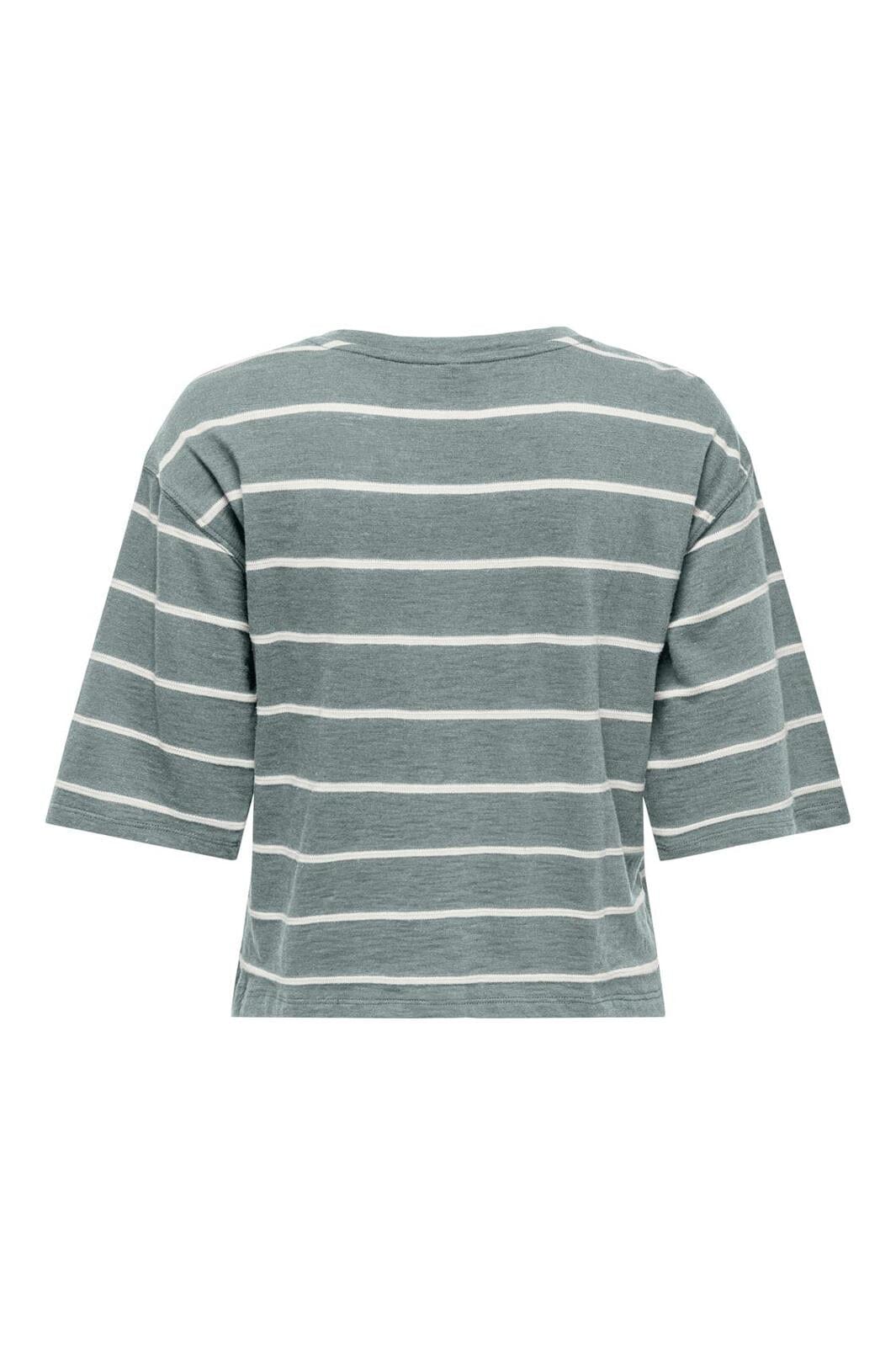 Only - Onlsummer S/S Boxy Top - 4793516 Abyss Cloud Dancer