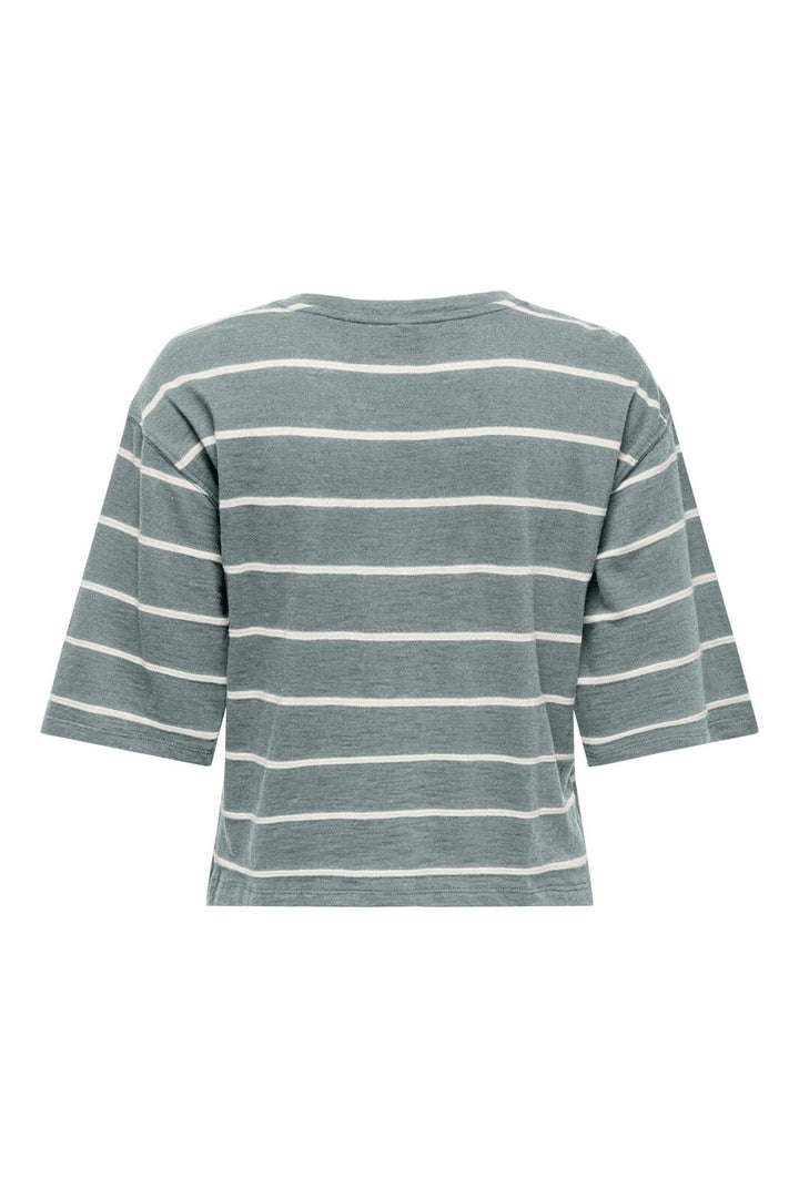 Only - Onlsummer S/S Boxy Top - 4793516 Abyss Cloud Dancer