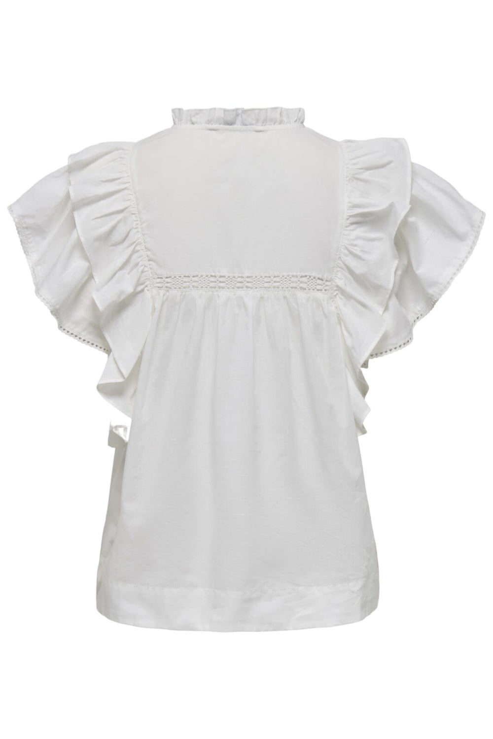 Only - Onlsunny Capsl Frill Top 15347882 - 4757274 - Cloud Dancer