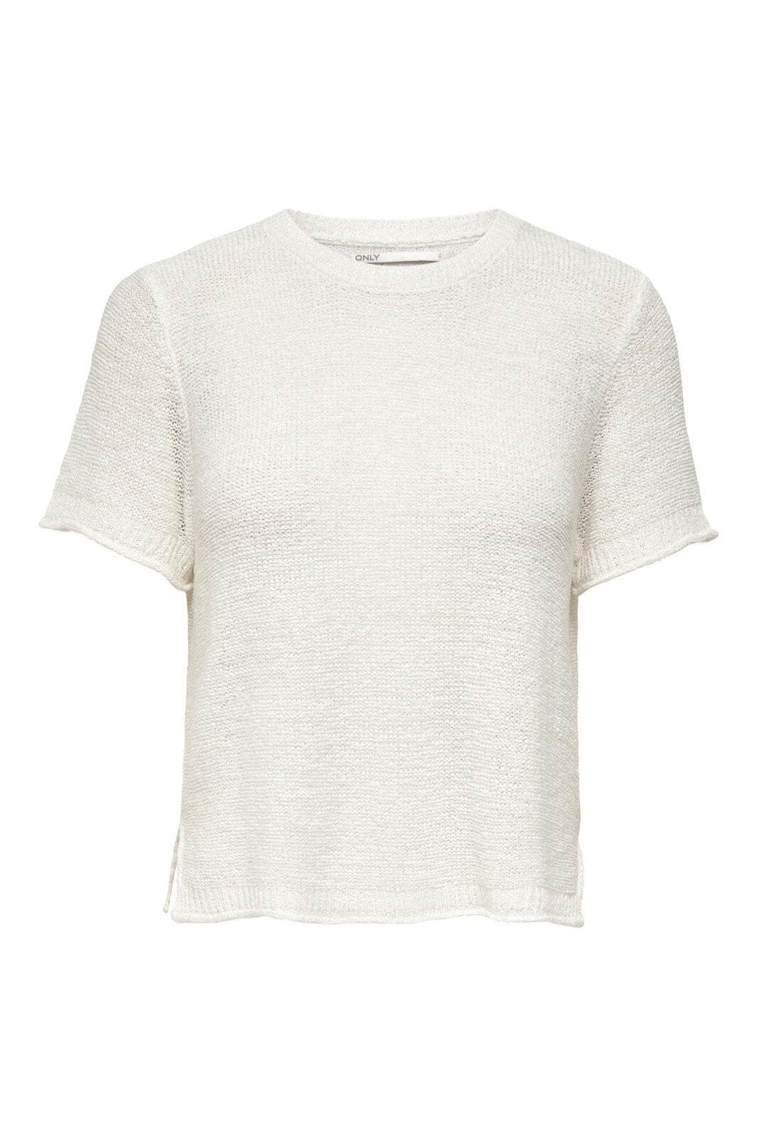 Only - Onlsunny S/S Pullover Knt - 3851941 Cloud Dancer