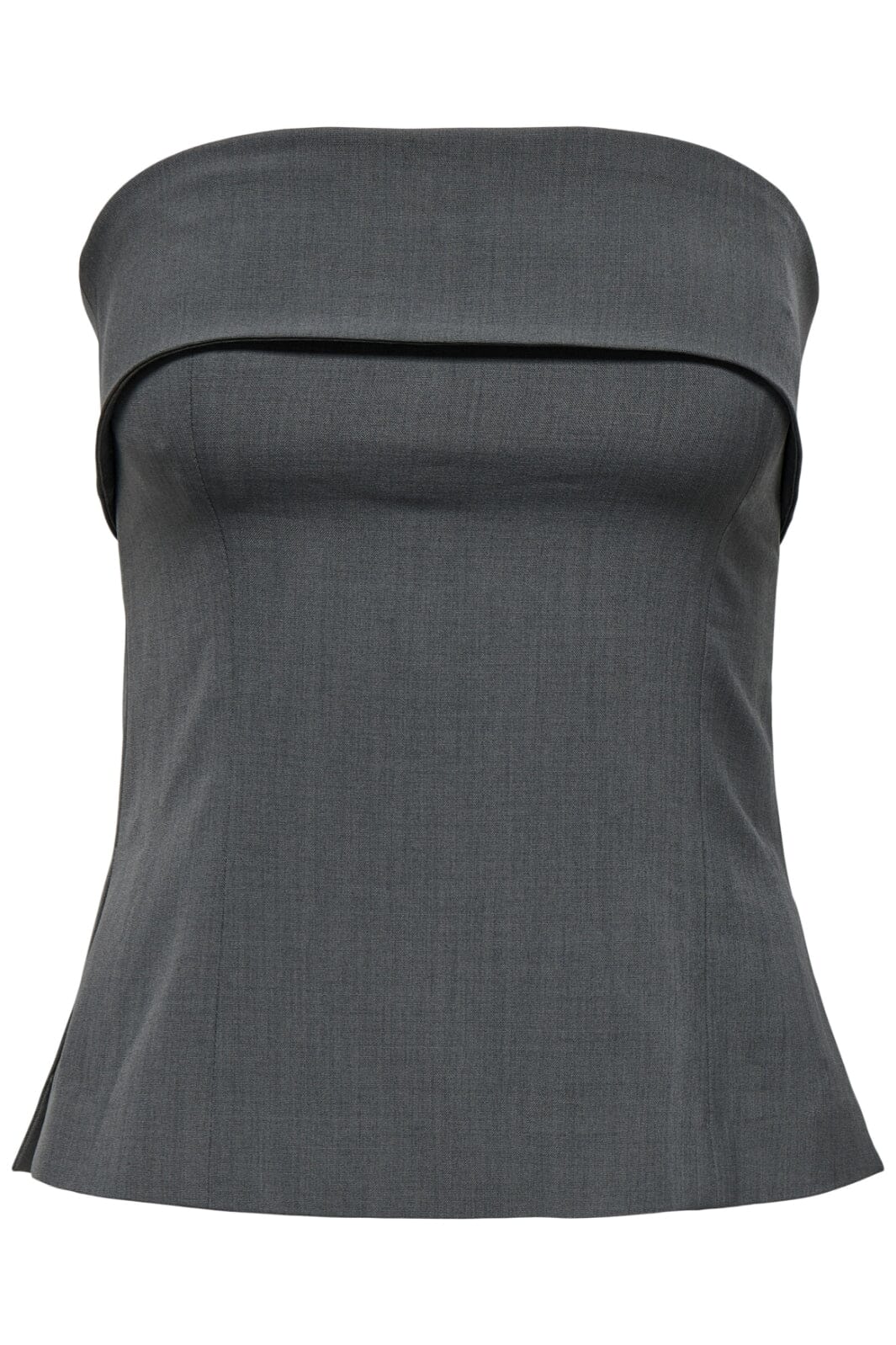 Only - Onlsvea Life S/L Tube Top Tlr - 4759781 Dark Grey Melange