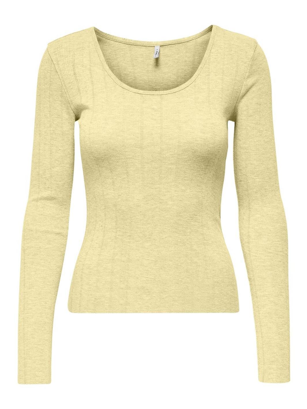 Only - Onltenna L/S Top - 4963256 Pastel Yellow