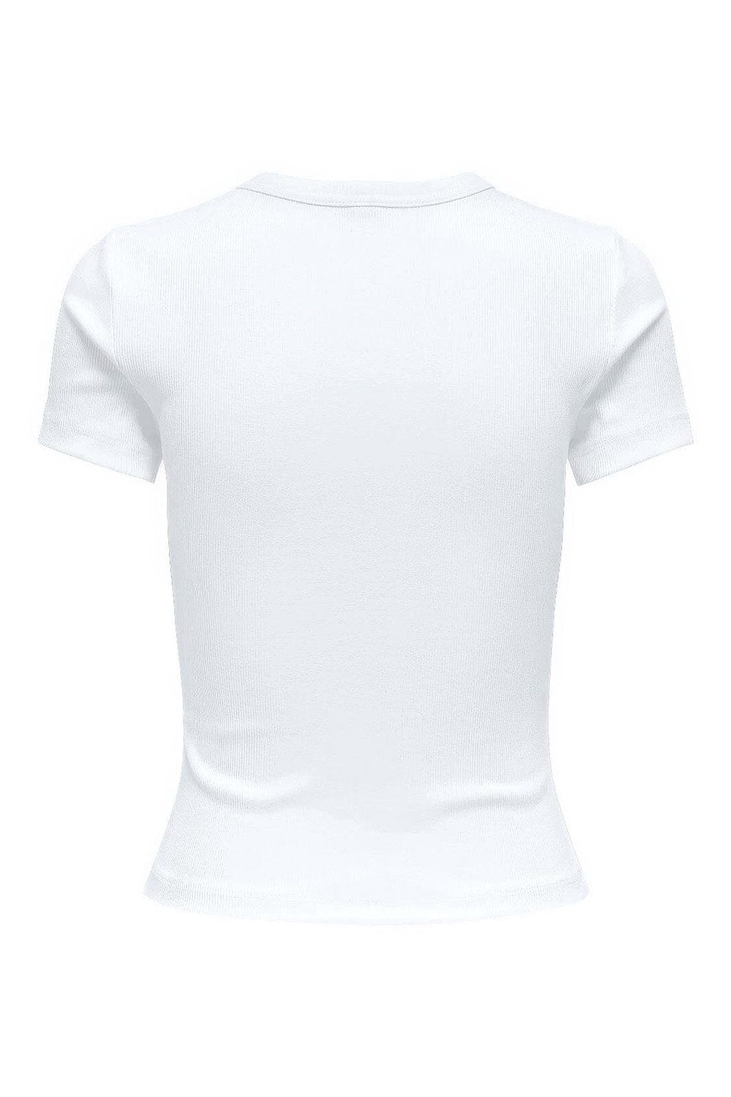 Only - Onlval Life S/S O-Neck Top - 4963296 Bright White