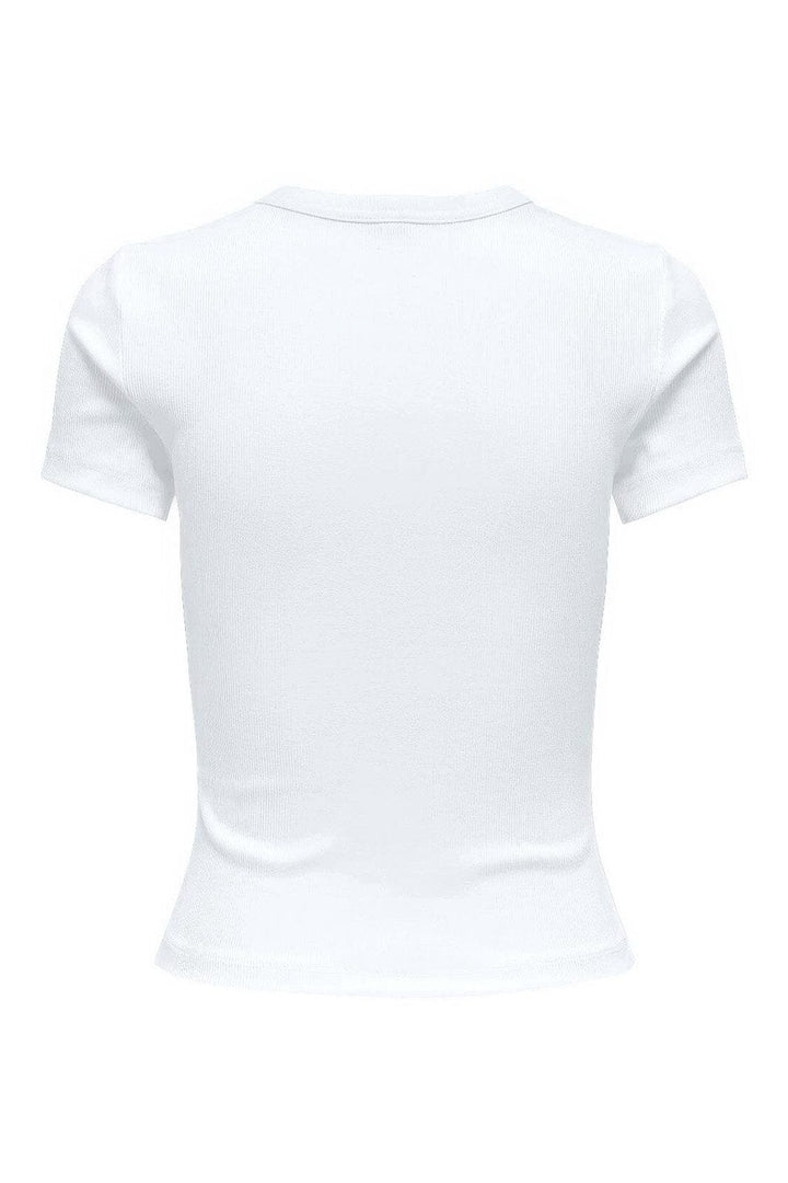 Only - Onlval Life S/S O-Neck Top - 4963296 Bright White