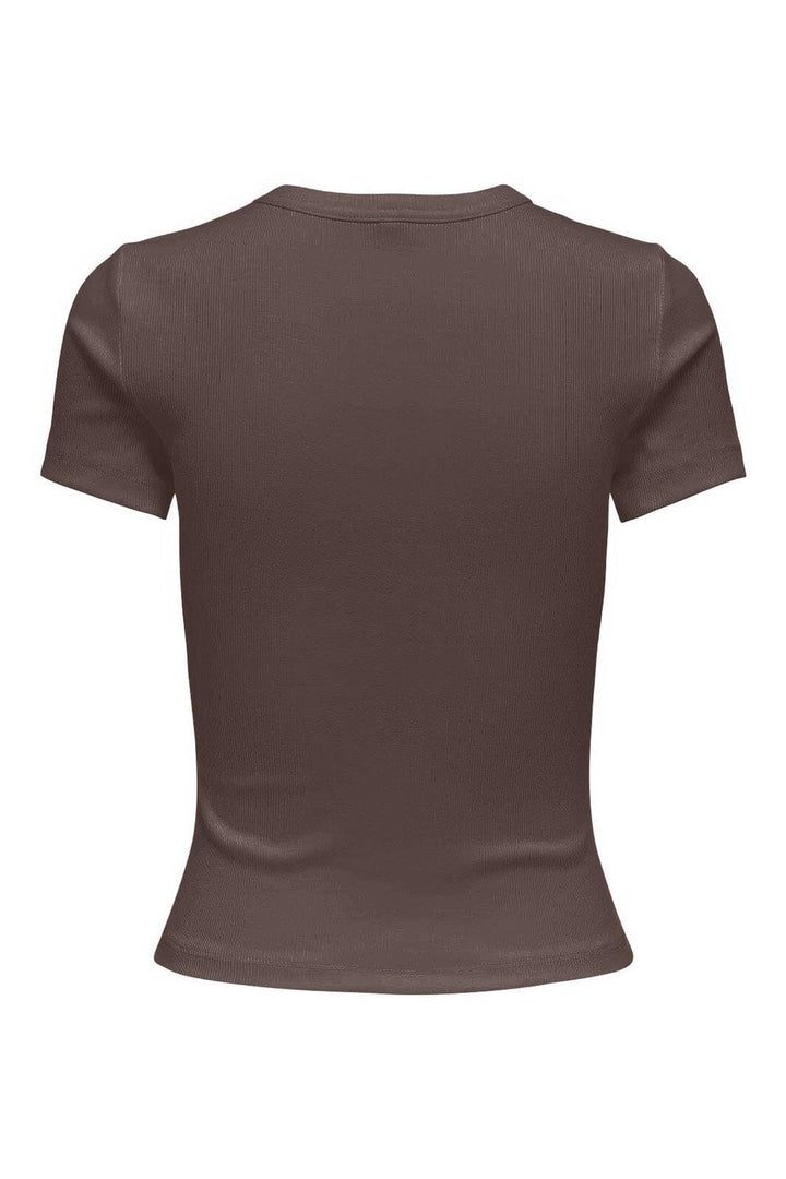Only - Onlval Life S/S O-Neck Top - 4964138 Chocolate Martini