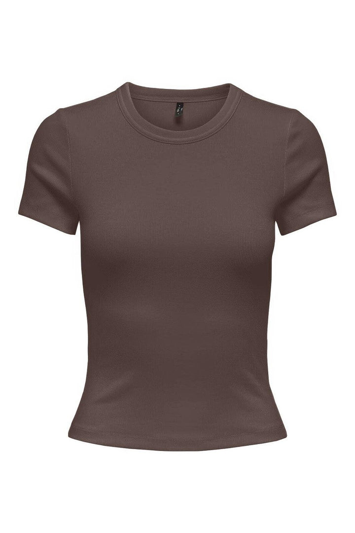 Only - Onlval Life S/S O-Neck Top - 4964138 Chocolate Martini