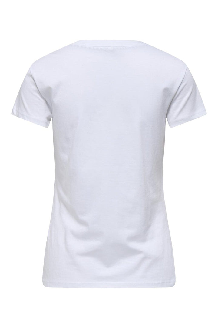 Only - Onlvibe Life S/S Glasses Top Box - 4875397 Bright White Vibe Rebel