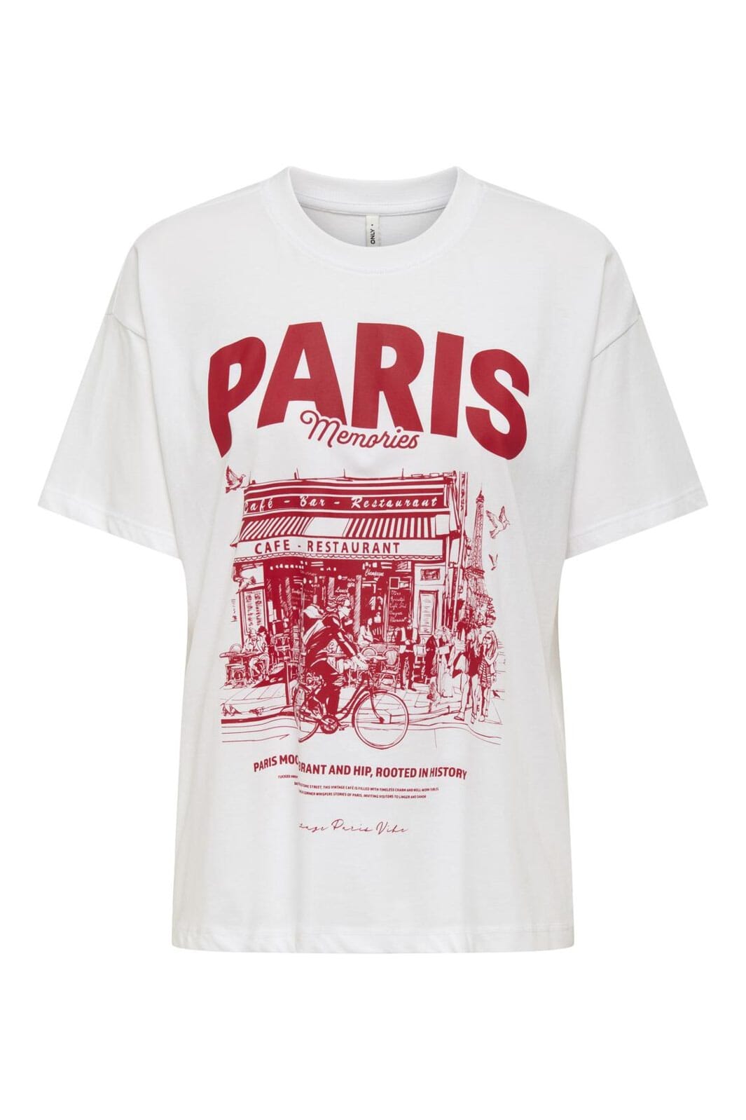 Only - Onlvivvi Life S/S Lovely Top - 4897147 Bright White Paris