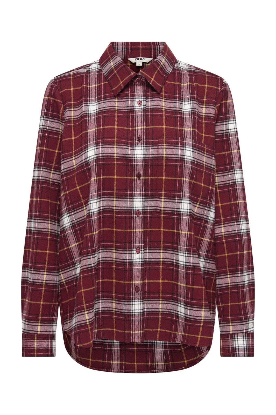 Only - Onlwren Check Shirt - 4970193 Syrah Checked Pulse