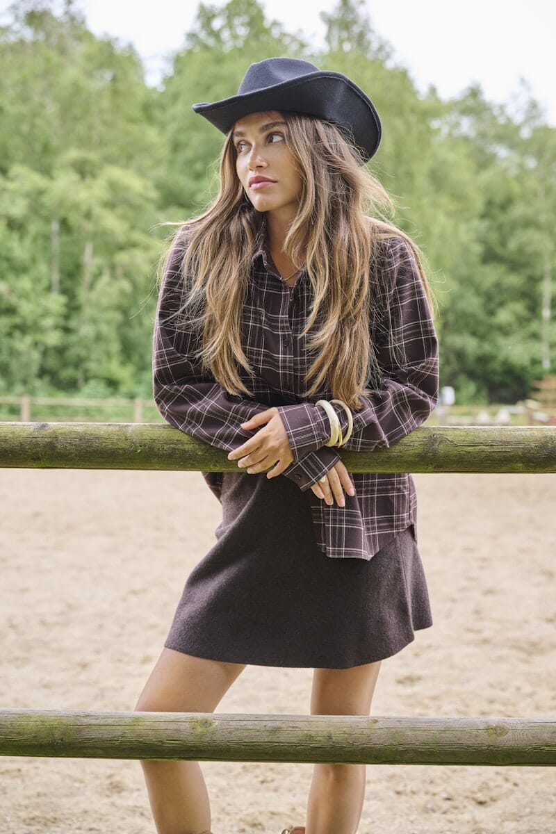 Only - Onlwren Check Shirt - 4970194 Black Checked Forge Skjorter