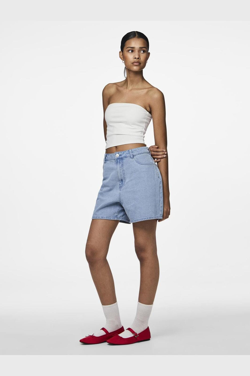 Pieces - Pcabbi Shorts - 4612794 Light Blue Denim