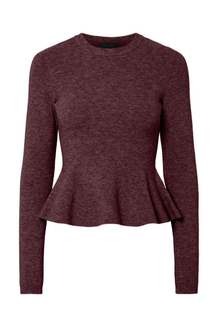 Pieces - Pcamma Ls O-Neck Knit - 4956867 Port Royale