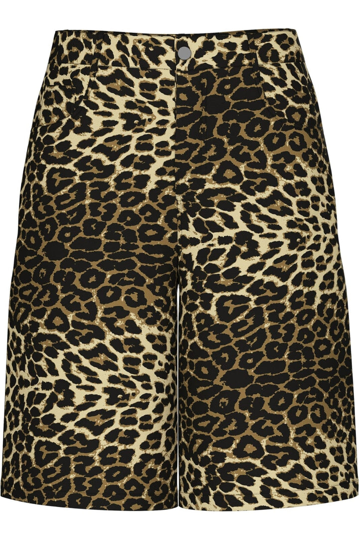 Pieces - Pcastrid Wide Jorts - 4748737 Black Leo Denim Shorts