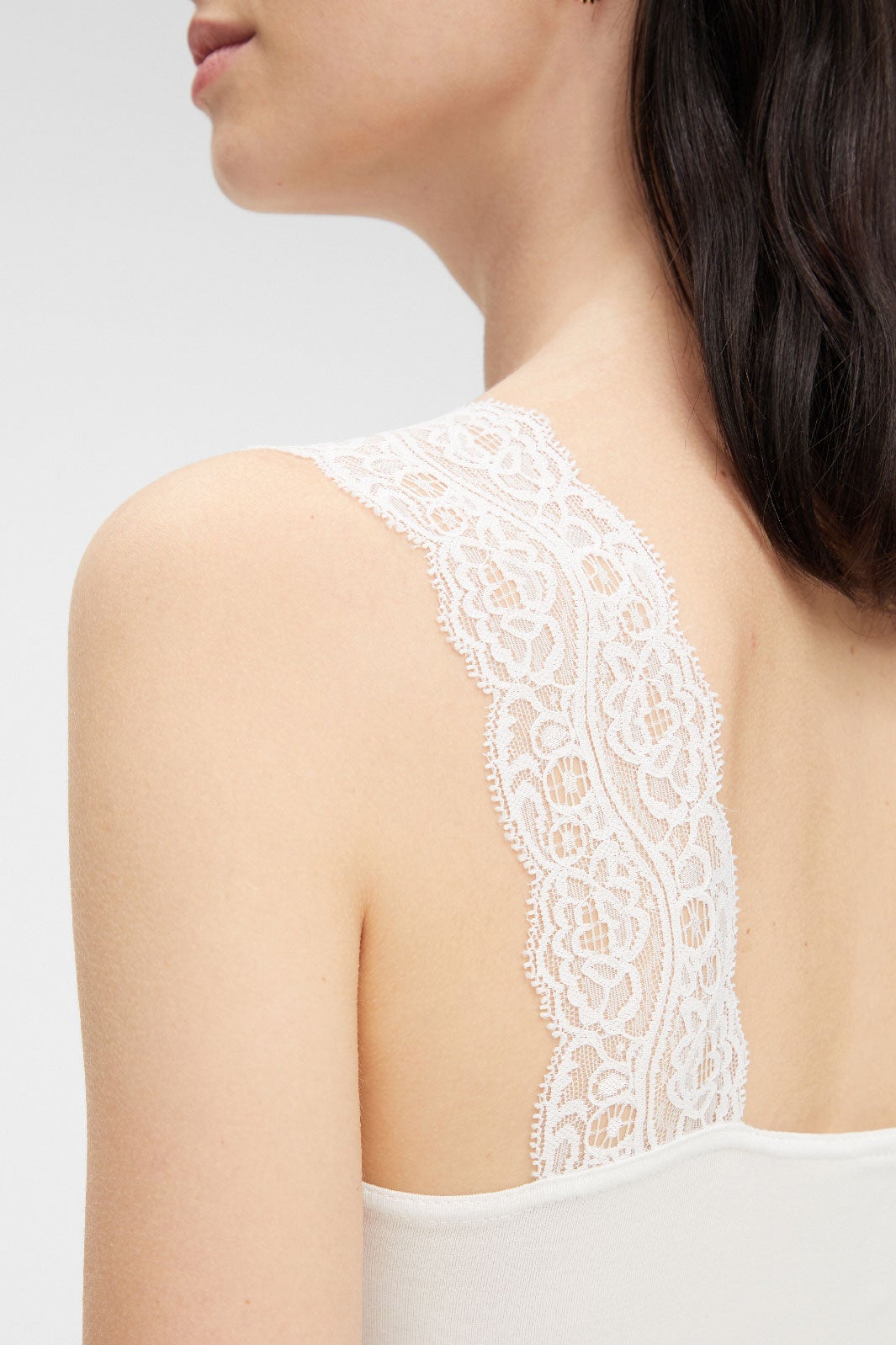 Pieces - PcBarbera Lace Top Noos - Bright White