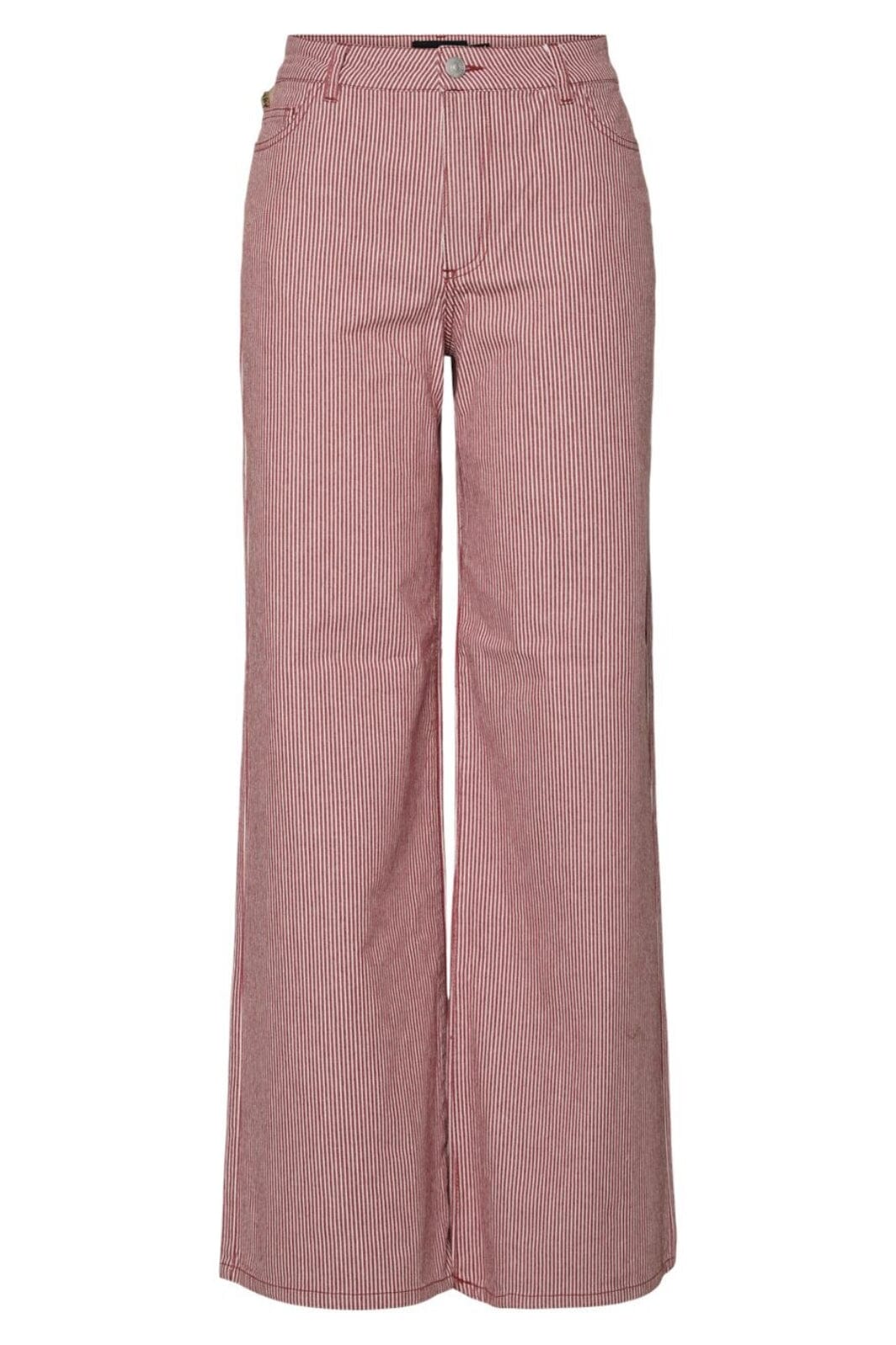 Pieces - Pcbillo Wide Denim Jeans - 4746223 Chili Oil Cloud Dancer Jeans