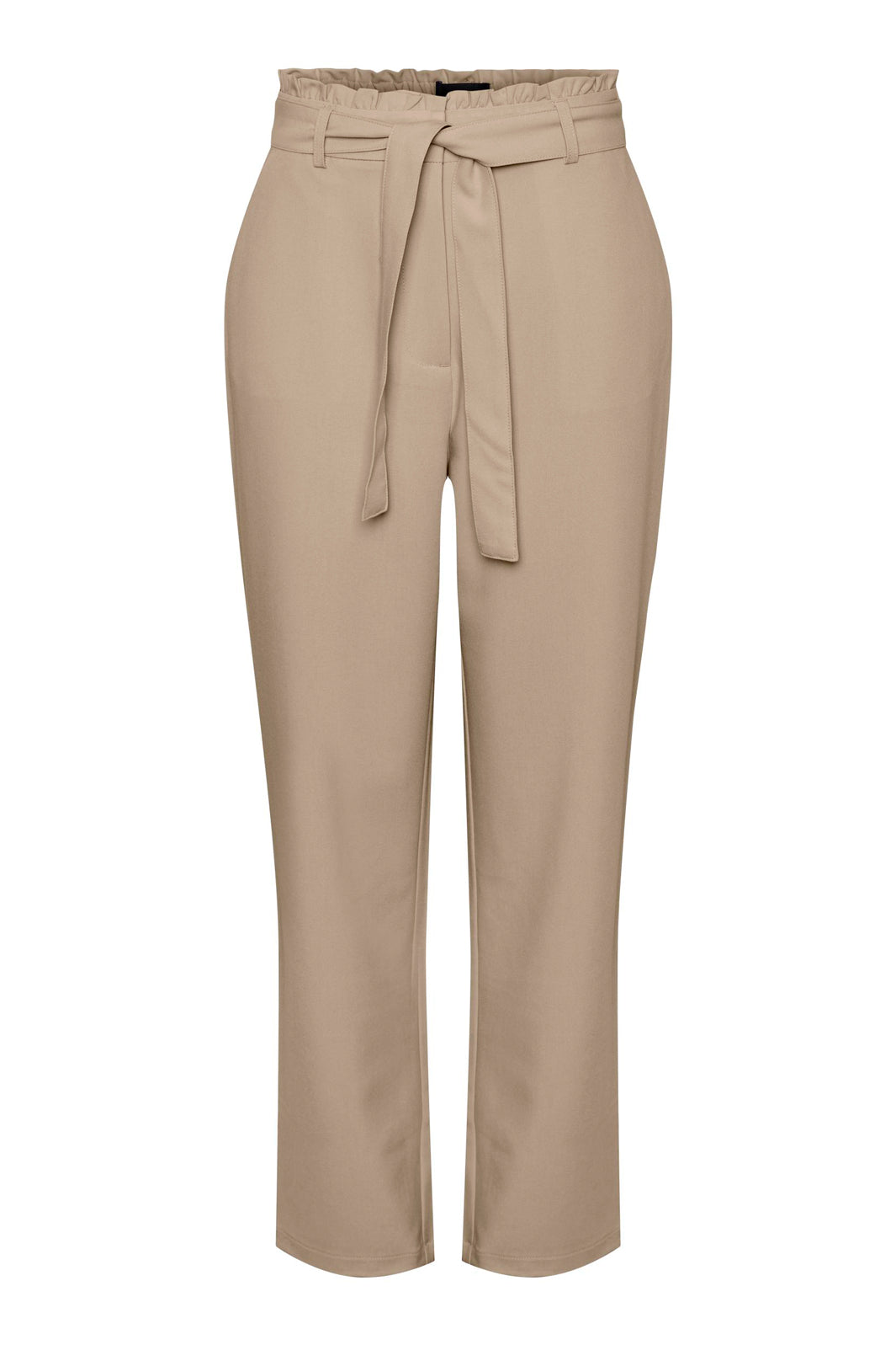 Pieces - PcBoss Hw Paperbag Straight Pants Noos - White Pepper Bukser