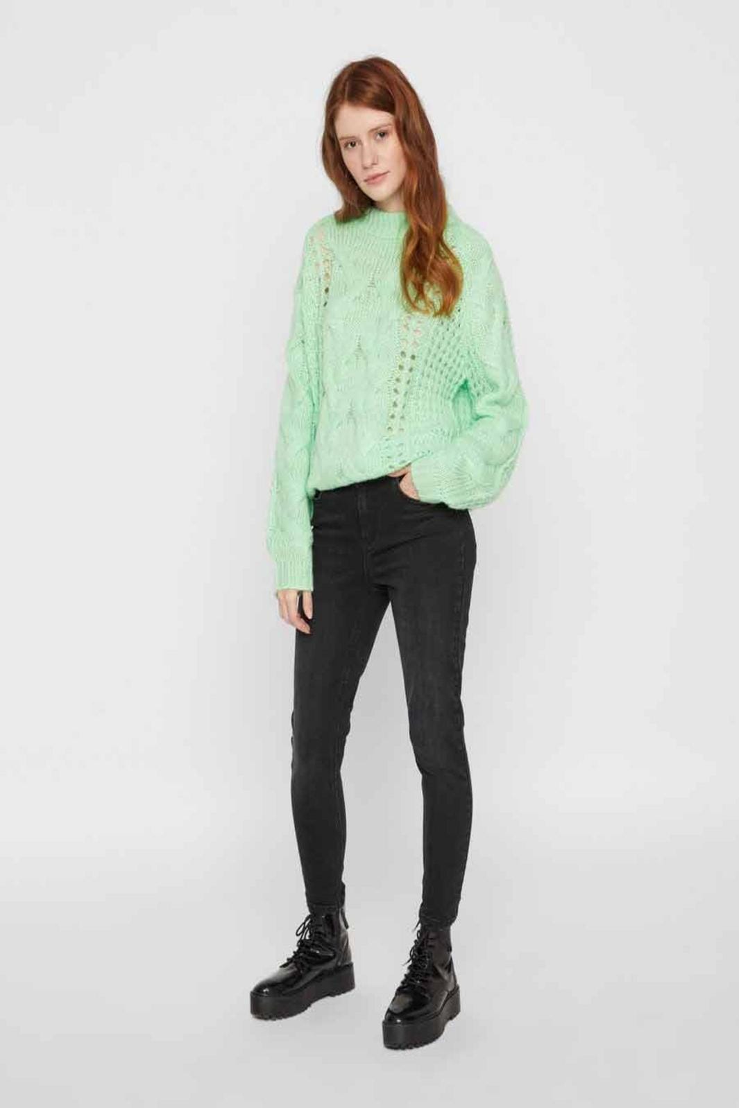 PIECES - Delly Skn MW Jeans - Black Jeans