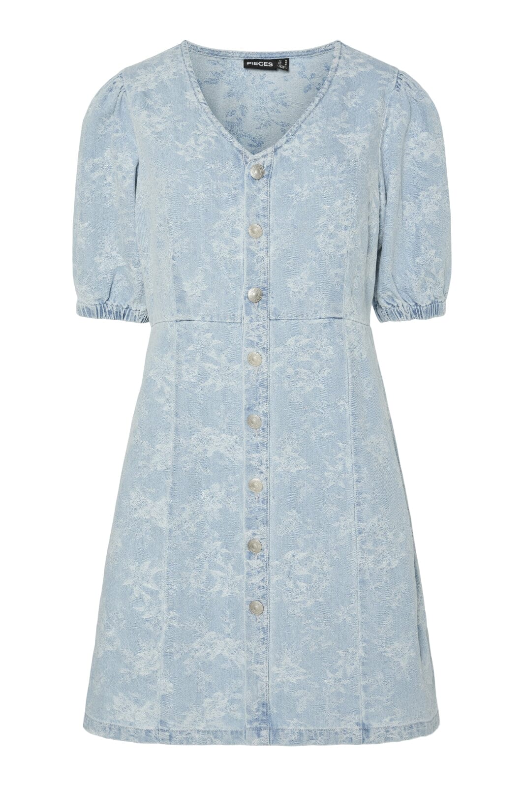 Pieces - Pcfeline Ss Denim Dress - 4777319 Light Blue Denim