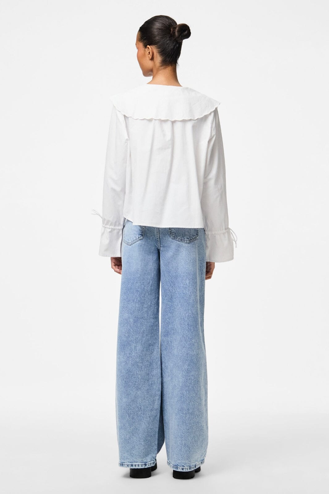 Pieces - Pcfetina Ls Collar Shirt Fsy - 4868820 Bright White