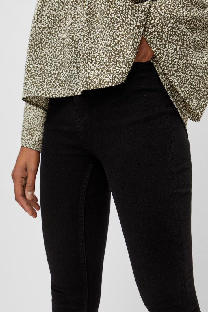 Pieces - PcHighFive Flex Black Skinny Jeans - Black Jeans