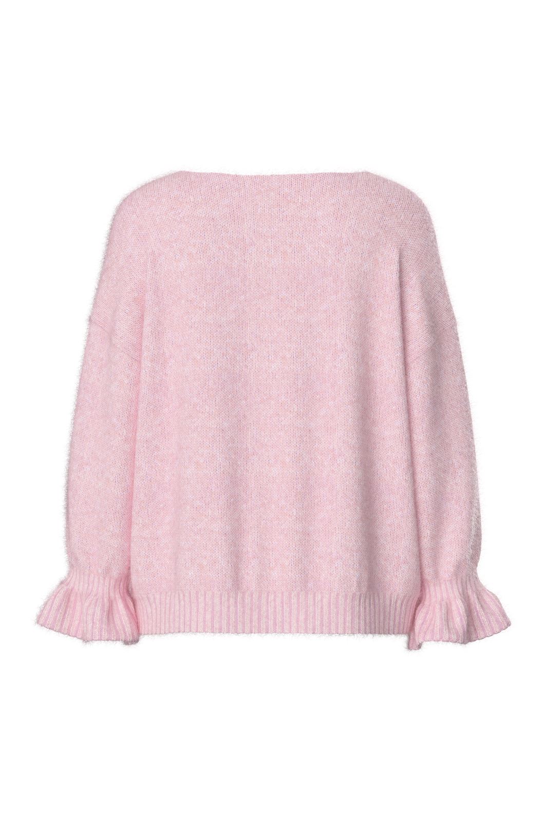 Pieces - Pcjimma Ls O-Neck Tie Knit Cardigan - 4870471 Pink-A-Boo