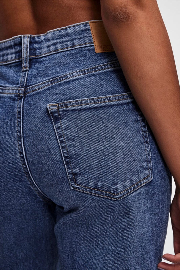 Pieces - Pckelly Straight Jeans Mb402 - 4421713 Medium Blue Denim Jeans