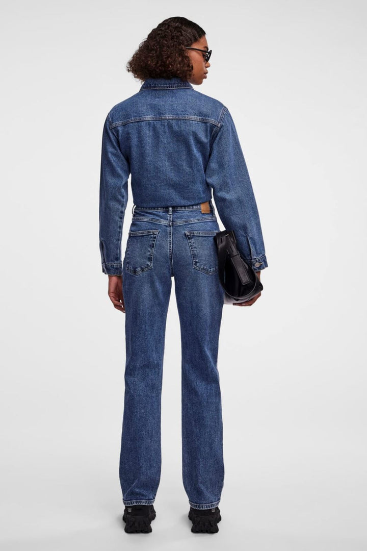 Pieces - Pckelly Straight Jeans Mb402 - 4421713 Medium Blue Denim Jeans