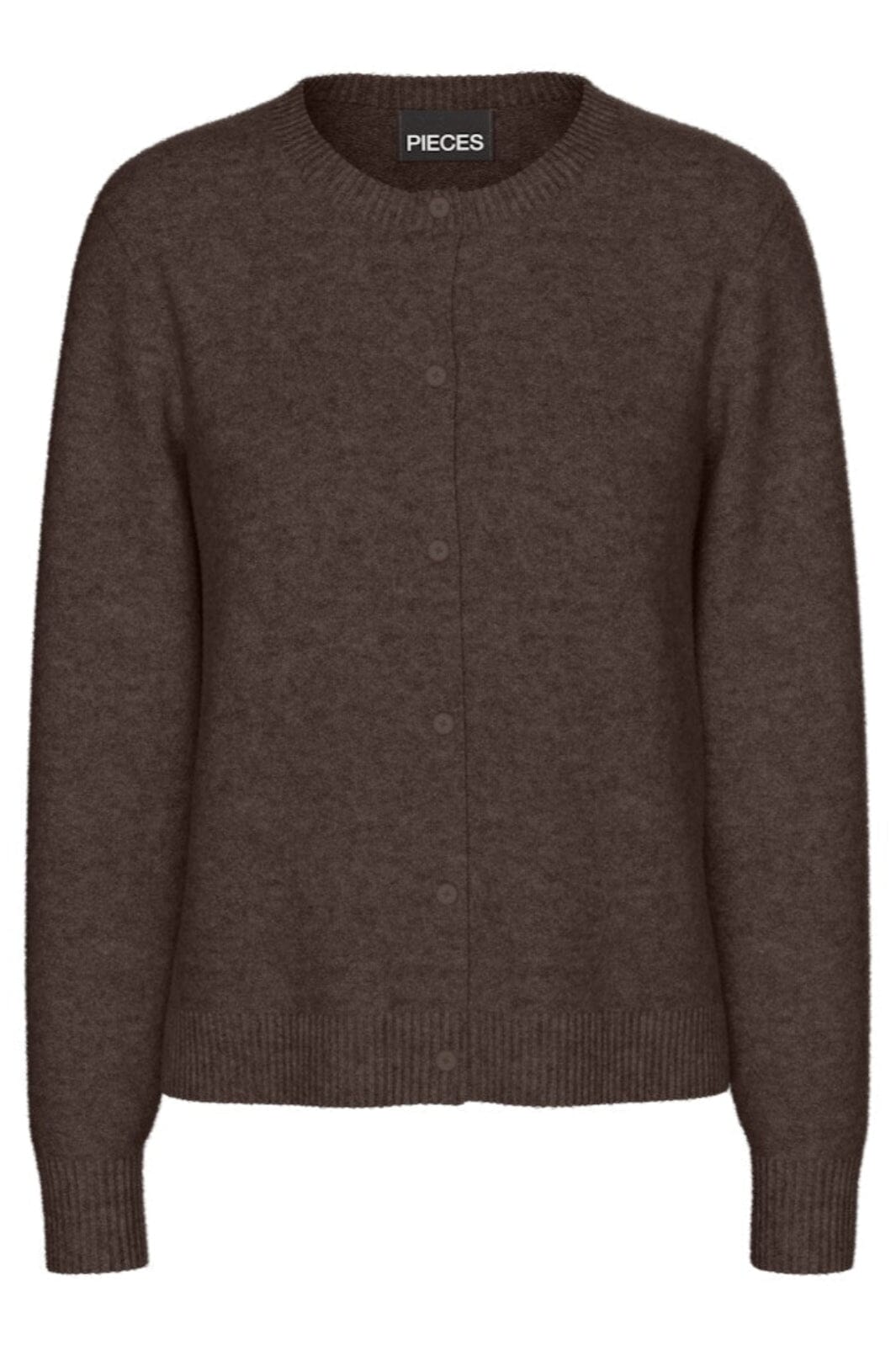 Pieces - Pcmalou Ls Knit Cardigan - 4864700 Hot Fudge Melange Cardigans