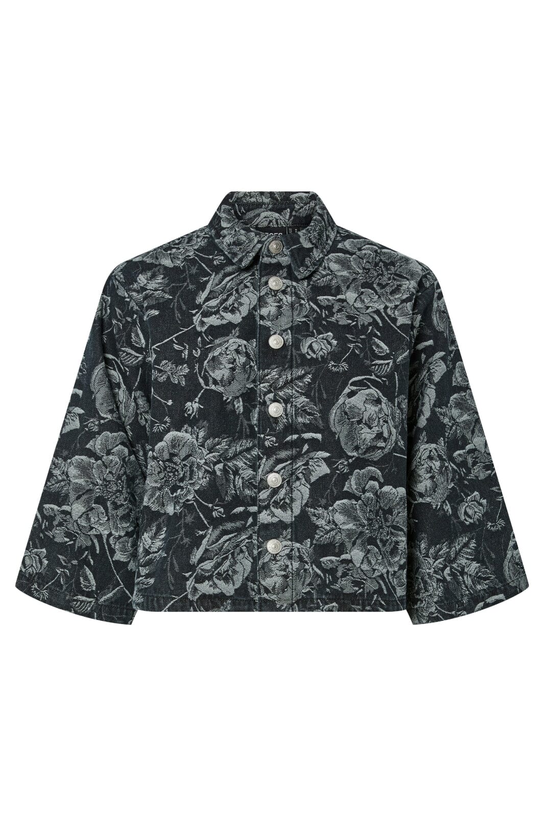 Pieces - Pcmarosa 3/4 Sl Denim Shirt - 4871297 Black Rose
