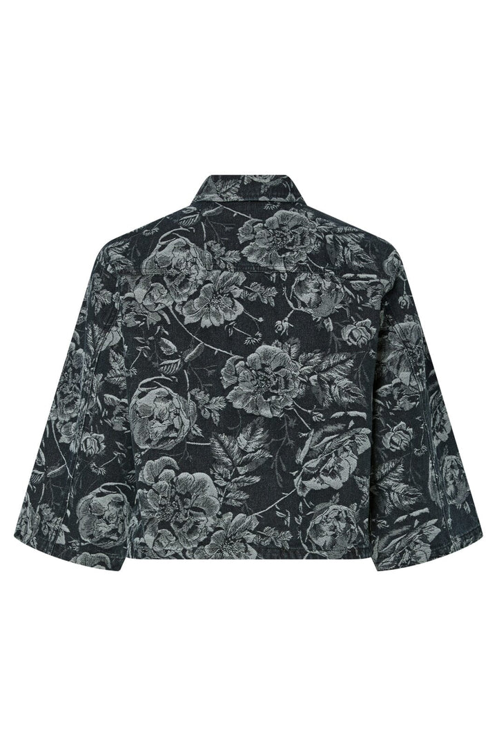 Pieces - Pcmarosa 3/4 Sl Denim Shirt - 4871297 Black Rose