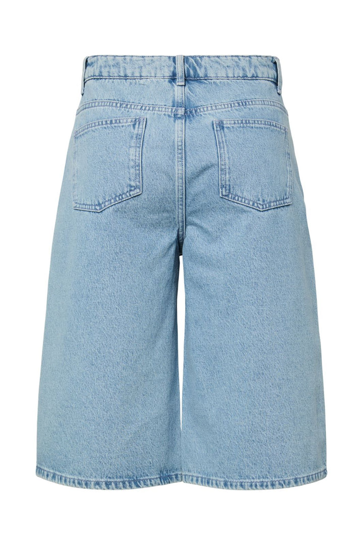 Pieces - Pcnoel Denim Jorts Pp - 4936543 Light Blue Denim Rhine Stones
