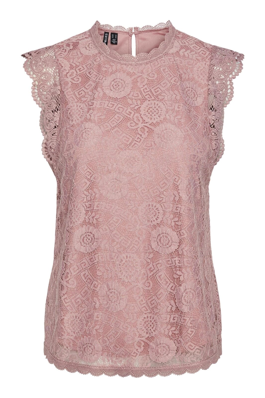 Pieces - Pcolline Sl Lace Top Bc - Woodrose Toppe