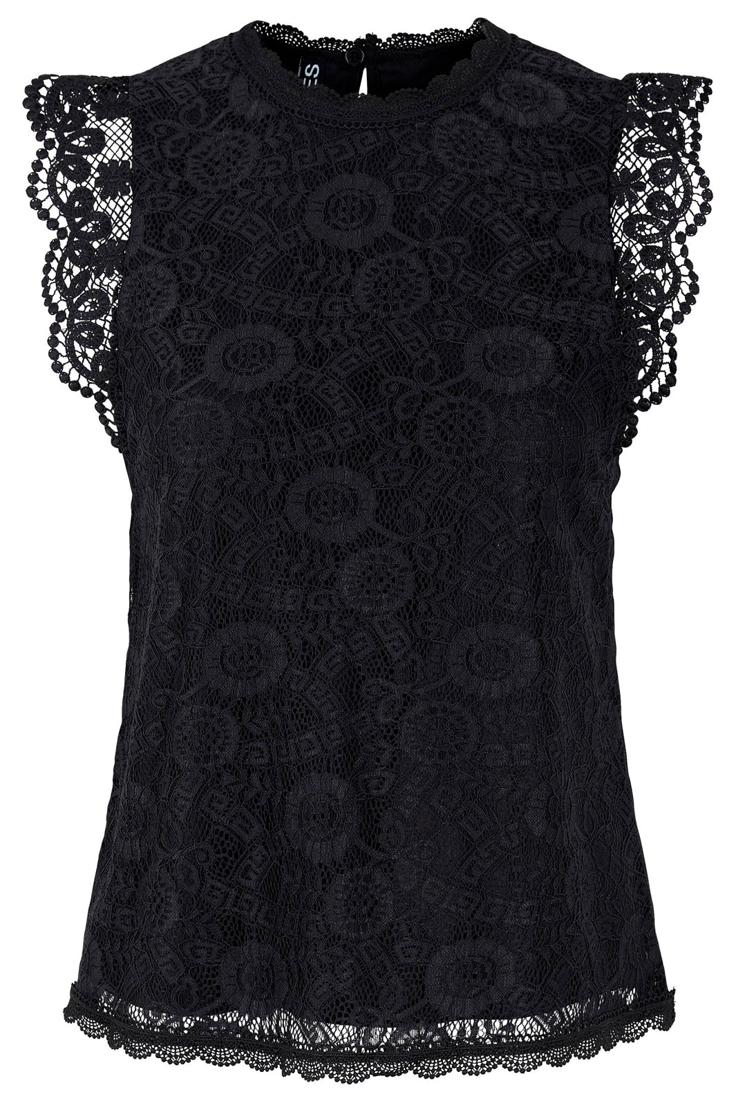 Pieces - PcOlline Sl Lace Top Noos - Black Toppe
