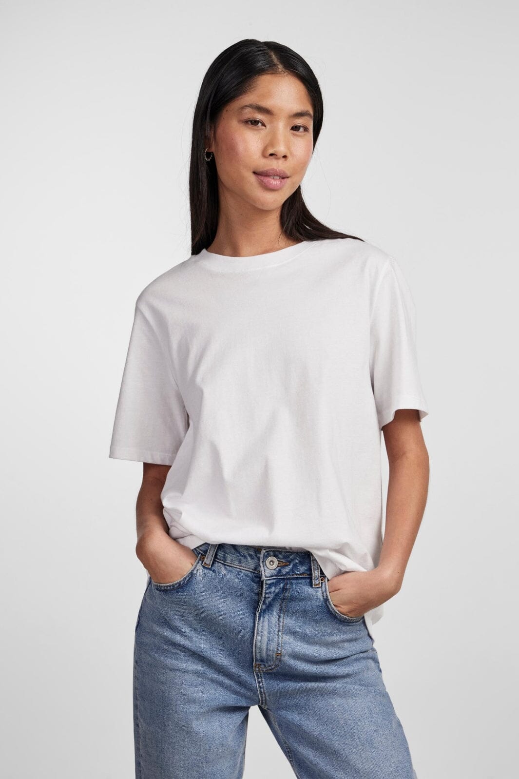 Pieces - Pcria Ss Solid Tee - 4280157 Bright White T-shirts