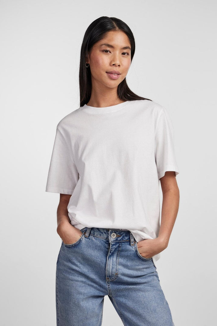 Pieces - Pcria Ss Solid Tee - 4280157 Bright White T-shirts