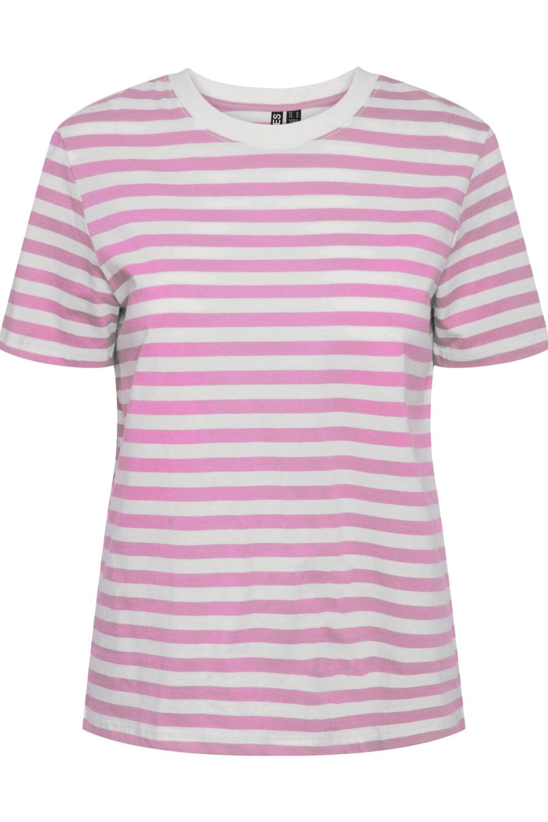 Pieces - Pcria Ss Tee Stripes - 4474679 Pastel Lavender Bright White T-shirts