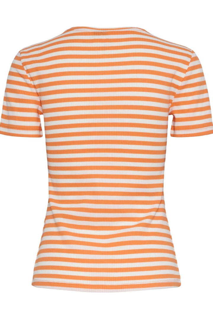 Pieces - Pcruka Ss Top - 4383233 Tangerine Cloud Dancer