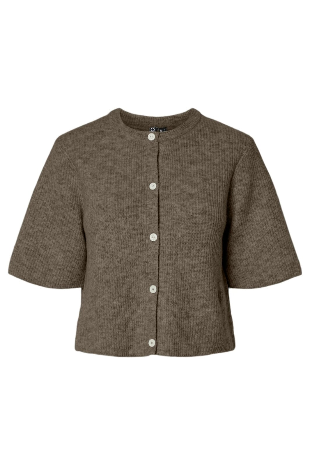 Pieces - Pcsilly Ss O-Neck Knit Cardigan - 4857949 Morel Melange