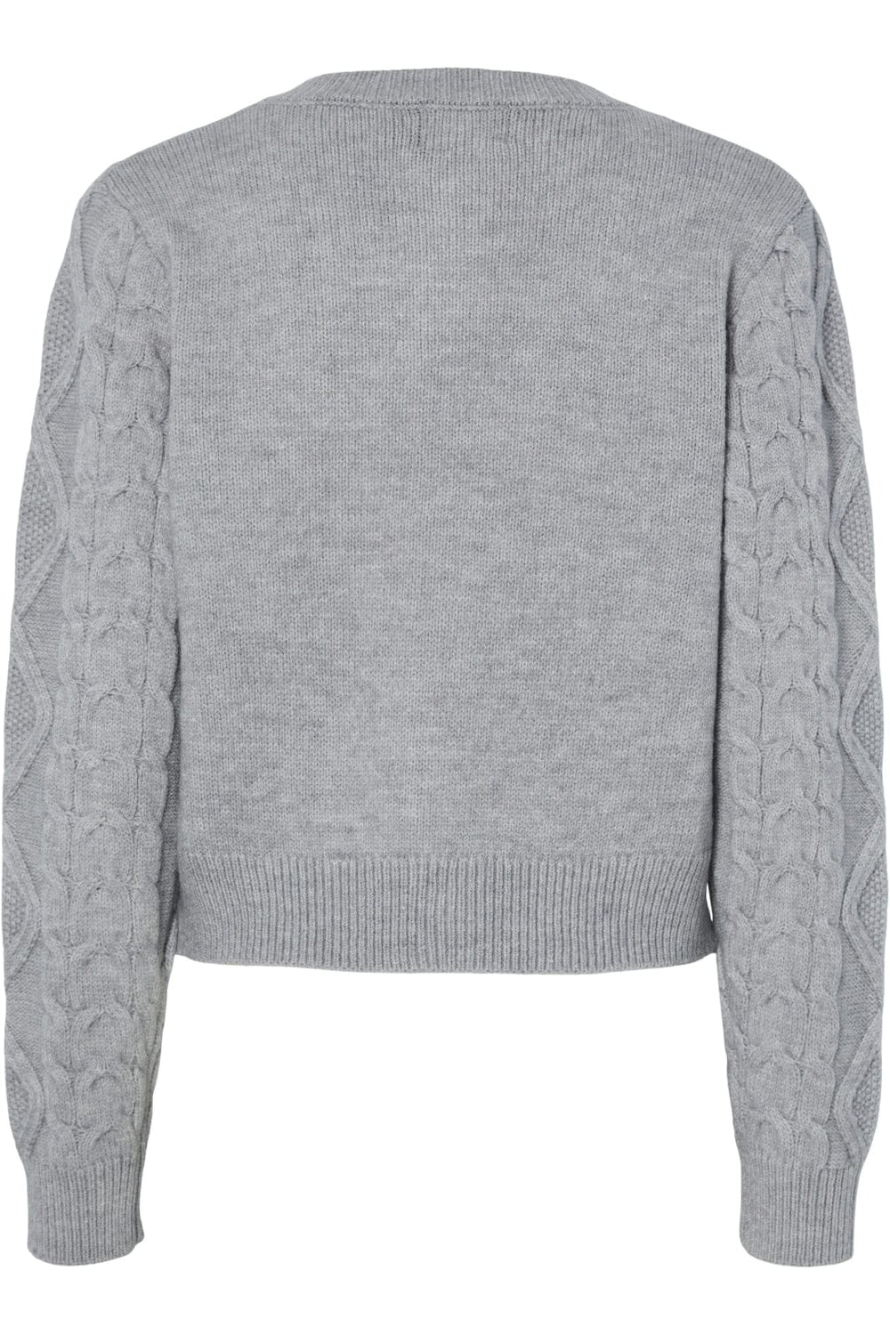 Pieces - Pcsofia Ls O-Neck Knit Cardigan - 4837117 Light Grey Melange Cardigans