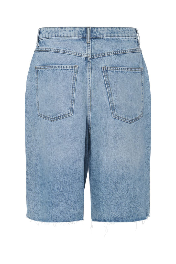 Pieces - Pctasha Baggy Denim Shorts - 4732168 Light Blue Denim