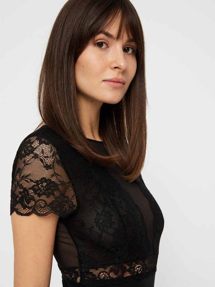 PIECES - Sicca SS Bodystocking - Black Bodystockings