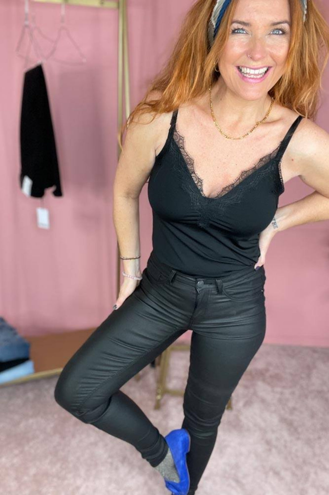 Rosemunde - Strap Top - Black Toppe