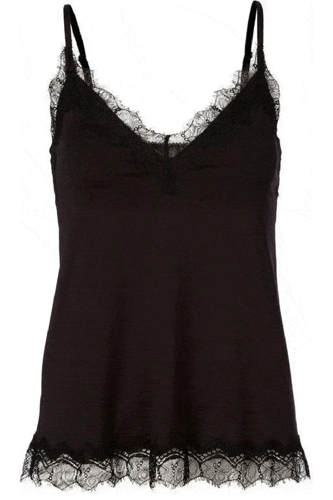 Rosemunde - Strap Top - Black Toppe