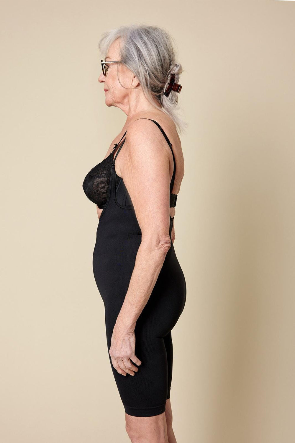 Shabes - Shapewear bodystocking shorts - Black