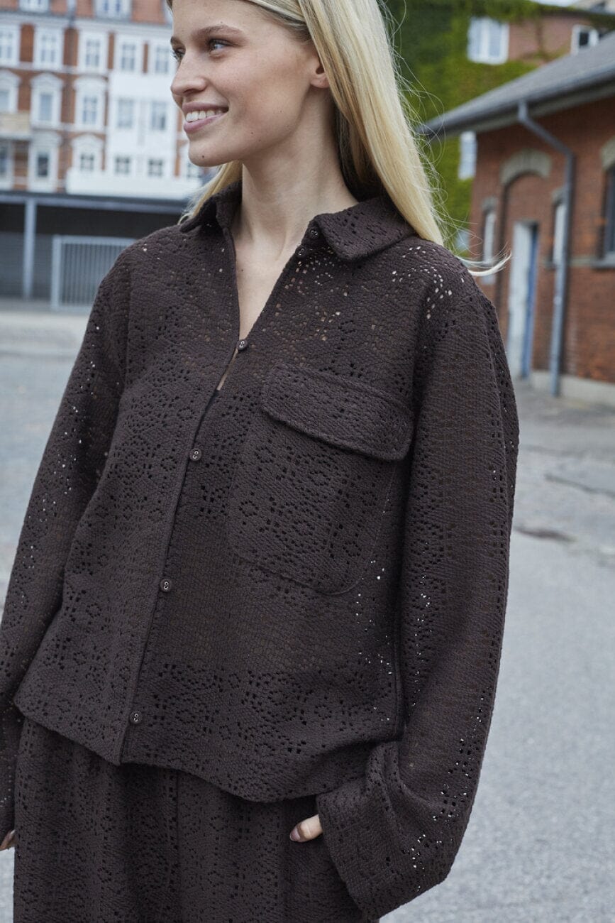 Sisters Point - Elsia-Sh 18588 - 222 - D. Chocolate Skjorter