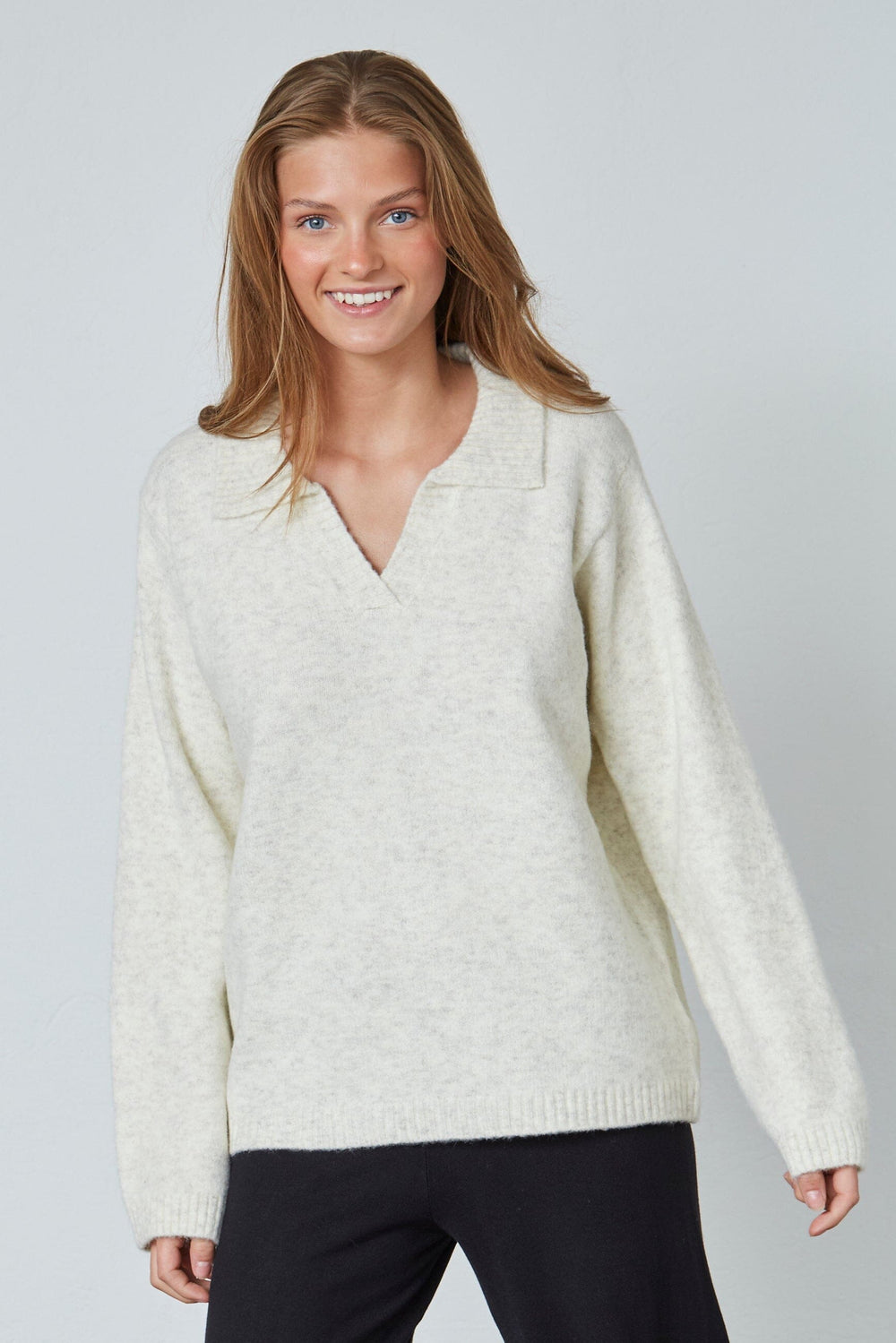 Sisters Point - Lisea-Pu 18934 - 117 - Cream Mel. Strikbluser