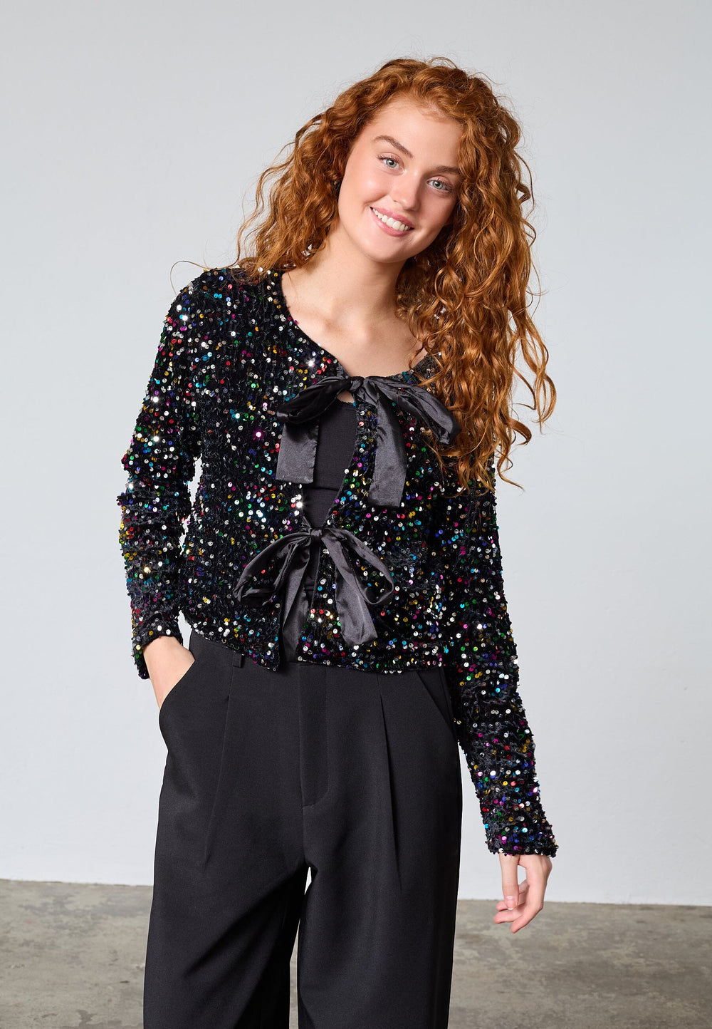 Sisters Point - Nell-Top.Ls2 19002 - 003 - Black Multi Bluser