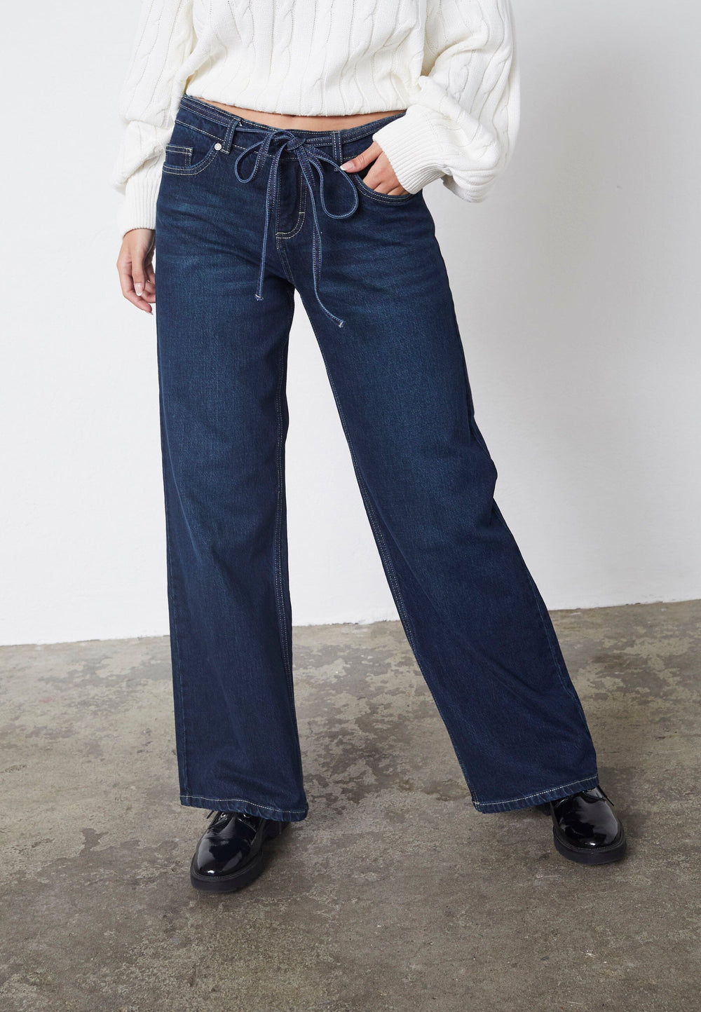 Sisters Point - Onea-Belt.Je6 19059 - 904 - D. Blue Wash Jeans